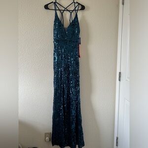 Morgan & Co. Mermaid Prom Formal Party Wedding Ball Sequin Maxi Women’s 3 NWT